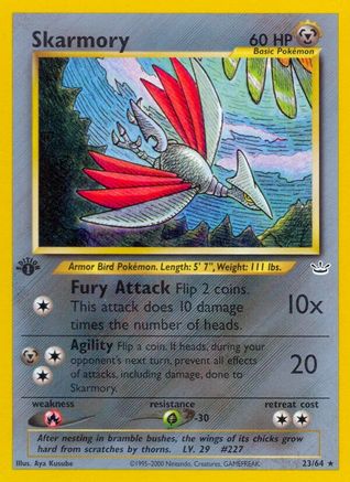 Skarmory 023  - 1st Edition - Rare