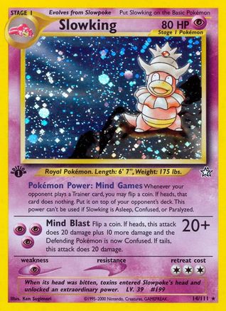 Slowking 014  - 1st Edition Holofoil - Holo Rare