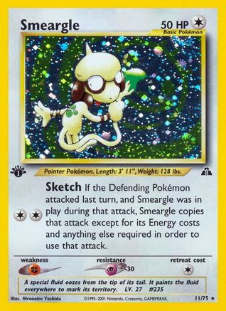 Smeargle (11)/75  - 1st Edition Holofoil - Holo Rare