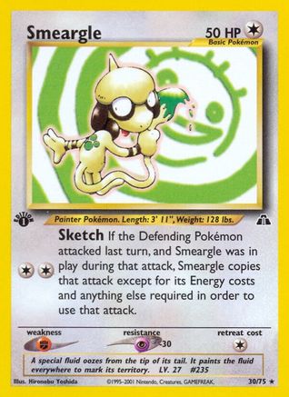 Smeargle (30) (30) 030  - 1st Edition - Rare