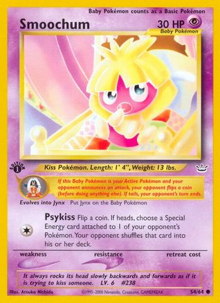 Smoochum 054  - 1st Edition - Common
