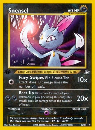 Sneasel 025  - 1st Edition - Rare