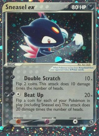 Sneasel ex/109  - Holofoil - Ultra Rare