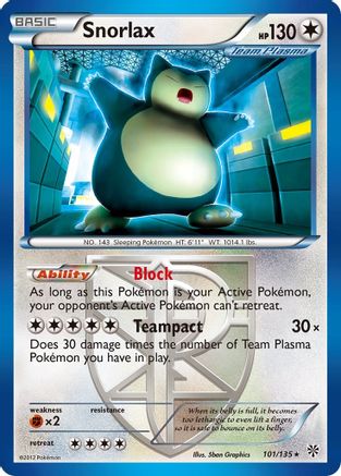 Snorlax (Team Plasma) 101  - Rare