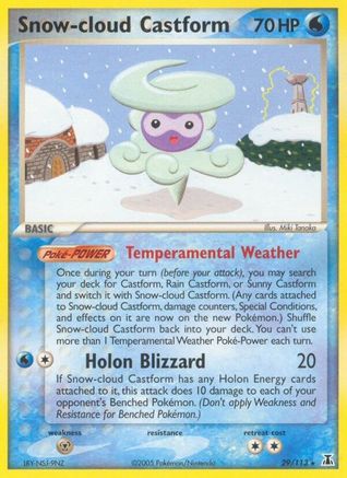 Snow-cloud Castform  - Reverse Holofoil - Rare