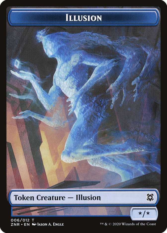Construction gobeline // Jeton double face illusion [Jetons Zendikar Rising] 