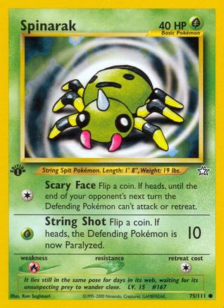Spinarak 075  - 1st Edition - Common