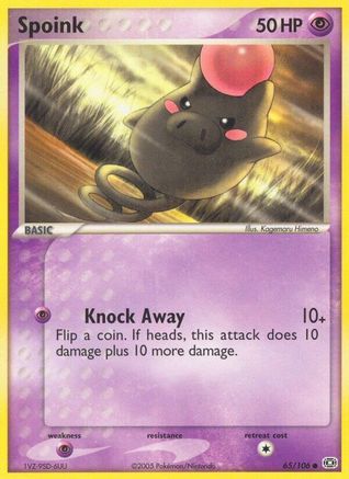 Spoink (65/106) (Estampillé) [EX : Émeraude] 