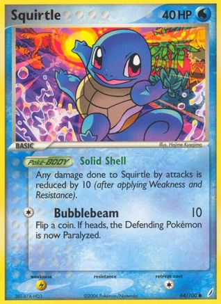 Squirtle 064/100  - Reverse Holofoil - Common