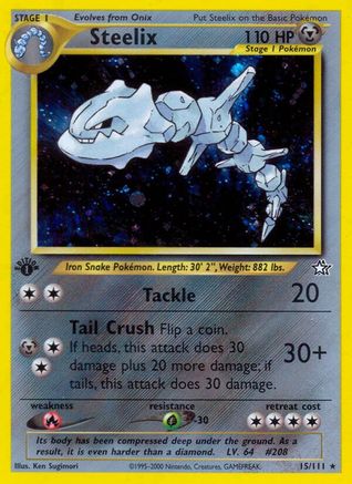 Steelix 015  - 1st Edition Holofoil - Holo Rare