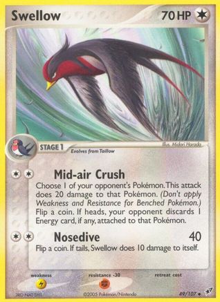 Swellow  - Reverse Holofoil - Uncommon