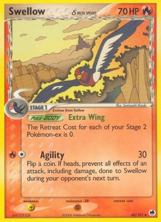 Swellow (Delta Species)  - Reverse Holofoil - Uncommon