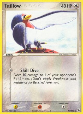Taillow 086  - Reverse Holofoil - Common