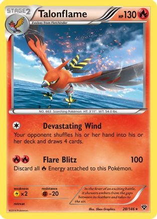 Talonflame 028  - Holofoil - Holo Rare