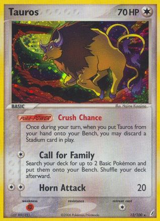 Tauros/100  - Reverse Holofoil - Holo Rare