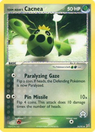 Team Aqua's Cacnea - 24/95/95  - Uncommon