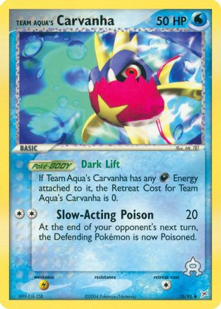Carvanha de la Team Aqua (25/95) [EX : Team Magma vs Team Aqua] 