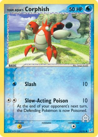 Team Aqua's Corphish - 51/95/95  - Common