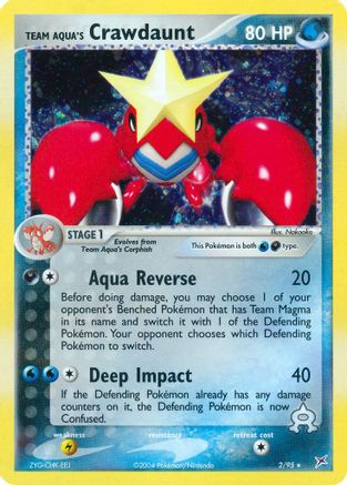 Team Aqua's Crawdaunt - 2/95/95  - Holofoil - Holo Rare