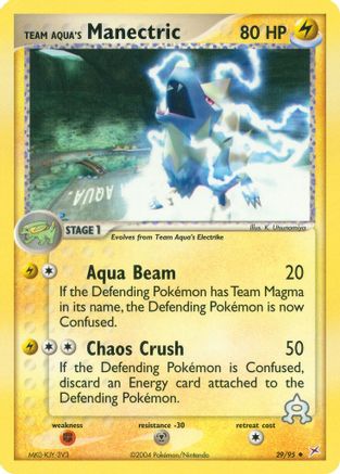 Team Aqua's Manectric - 29/95/95  - Uncommon