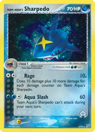 Team Aqua's Sharpedo - 5/95/95  - Holofoil - Holo Rare