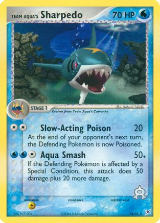 Team Aqua's Sharpedo - 18/95/95  - Rare