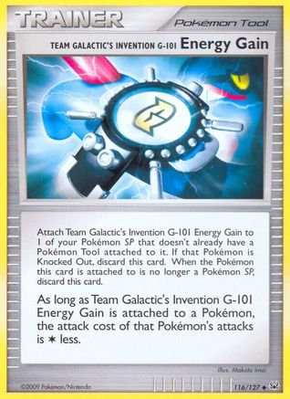 Team Galactic's Invention G-101 Energy Gain 116/127  - Uncommon