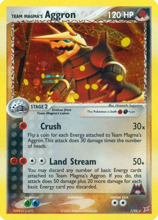 Team Magma's Aggron 007  - Holofoil - Holo Rare