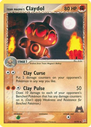 Team Magma's Claydol - 33/95/95  - Uncommon