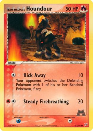 Team Magma's Houndour - 63/95/95  - Common