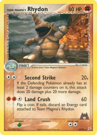Team Magma's Rhydon - 22/95/95  - Rare