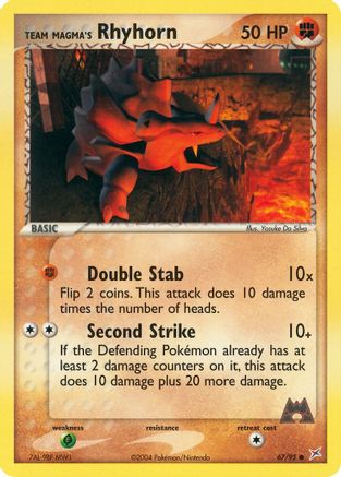 Team Magma's Rhyhorn - 67/95/95  - Common