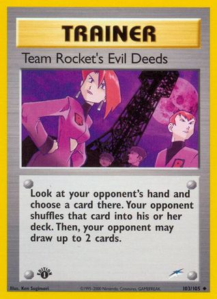 Team Rocket's Evil Deeds  - 1st Edition - Uncommon