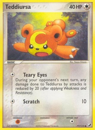 Teddiursa (77/115) (Estampillé) [EX : Forces invisibles] 