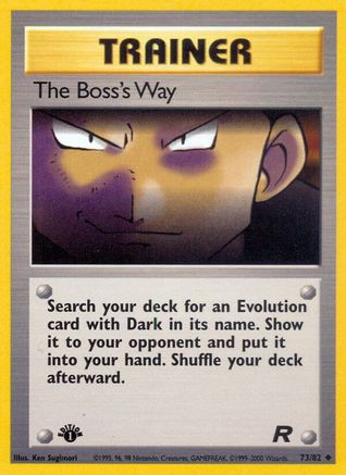 La voie du patron (73/82) [Team Rocket 1ère édition] 