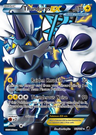 Thundurus EX (Team Plasma) (110 Full Art)  - Holofoil - Ultra Rare