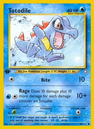Totodile (80) (80) 080  - 1st Edition - Common