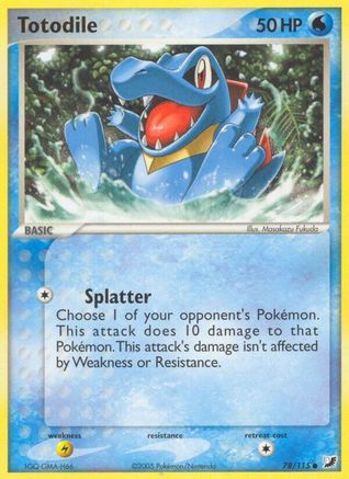 Totodile (78/115) (Estampillé) [EX : Forces invisibles] 