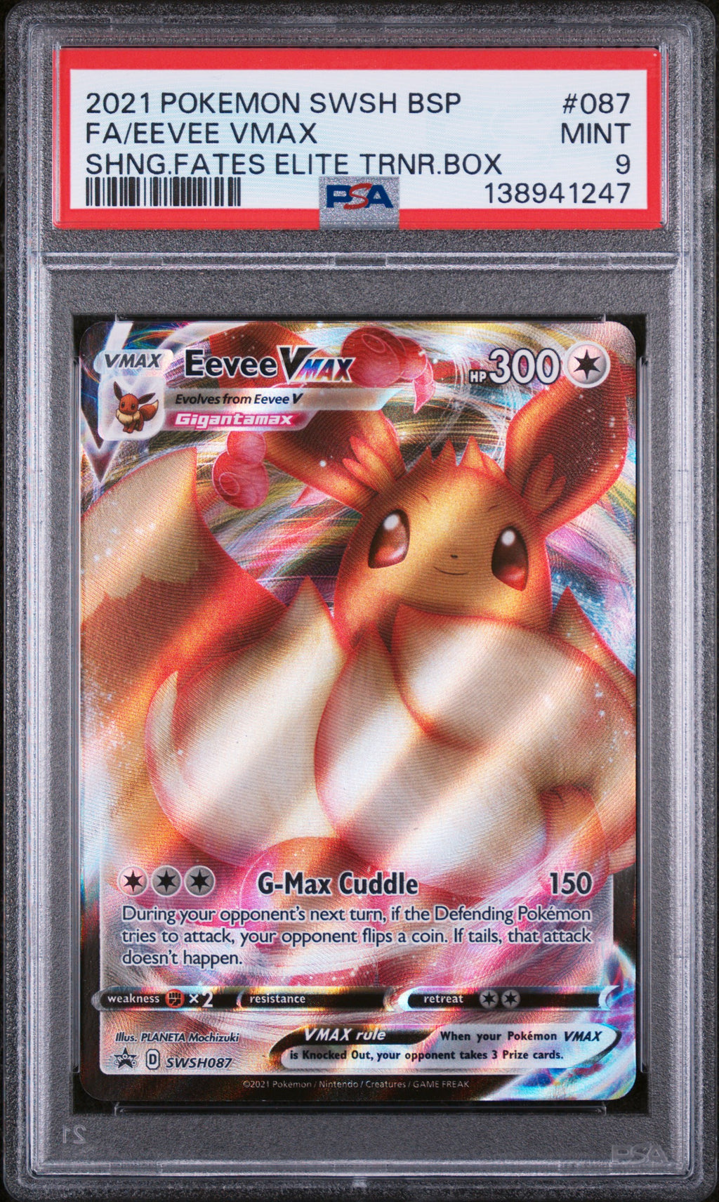 Pokemon - PSA 9 - Eevee - Shining Fates Black Rose Hobbies Pokemon - PSA 9 - Eevee - Shining Fates Black Rose Hobbies