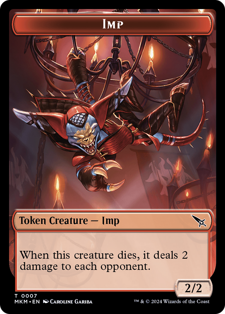 Détective // ​​Jeton double face Imp [Meurtres à Karlov Manor Tokens] 
