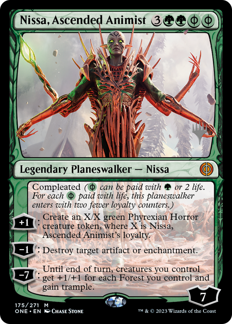 Nissa, Animiste Ascensionnée (Pack Promo) [Phyrexia : All Will Be One Promos] 
