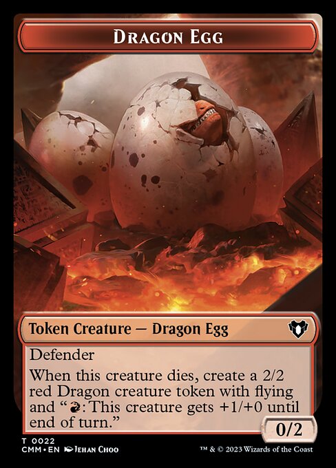 Trésor // Jeton double face œuf de dragon [Jetons Commander Masters] 