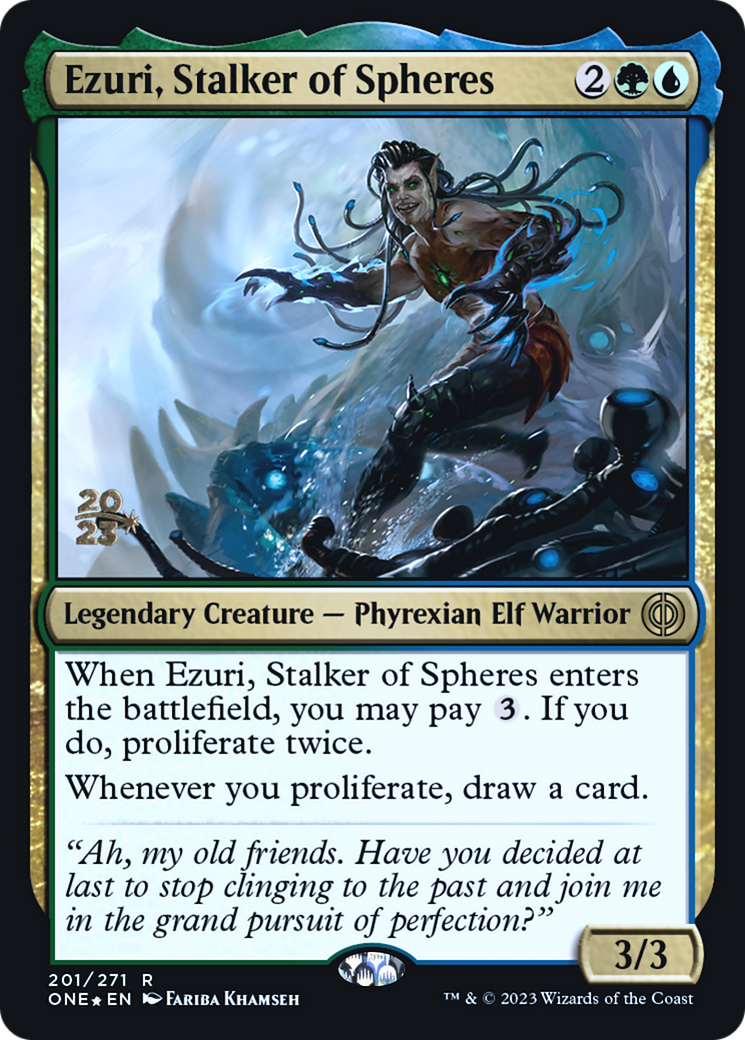 Ezuri, traqueur de sphères [Phyrexia : All Will Be One Promos Avant-première] 