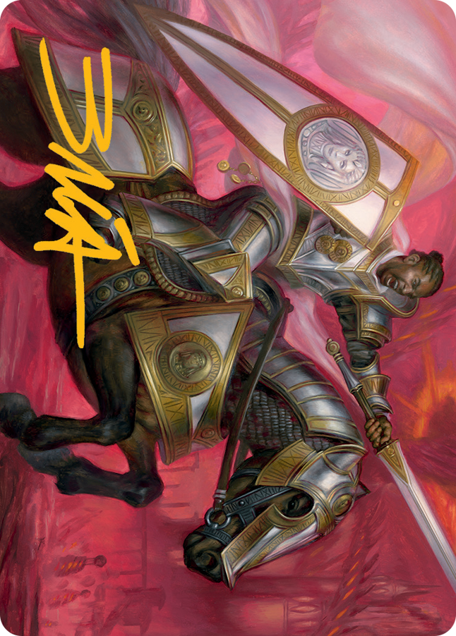 Carte d'art Sigiled Sentinel (signature estampillée or) [Série d'art de la Marche de la Machine] 