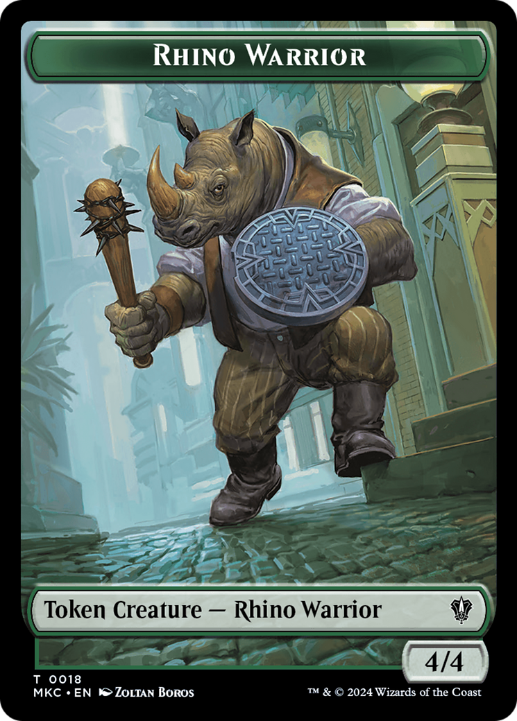 Thopter // Jeton double face Rhino Warrior [Meurtres à Karlov Manor Commander Tokens] 