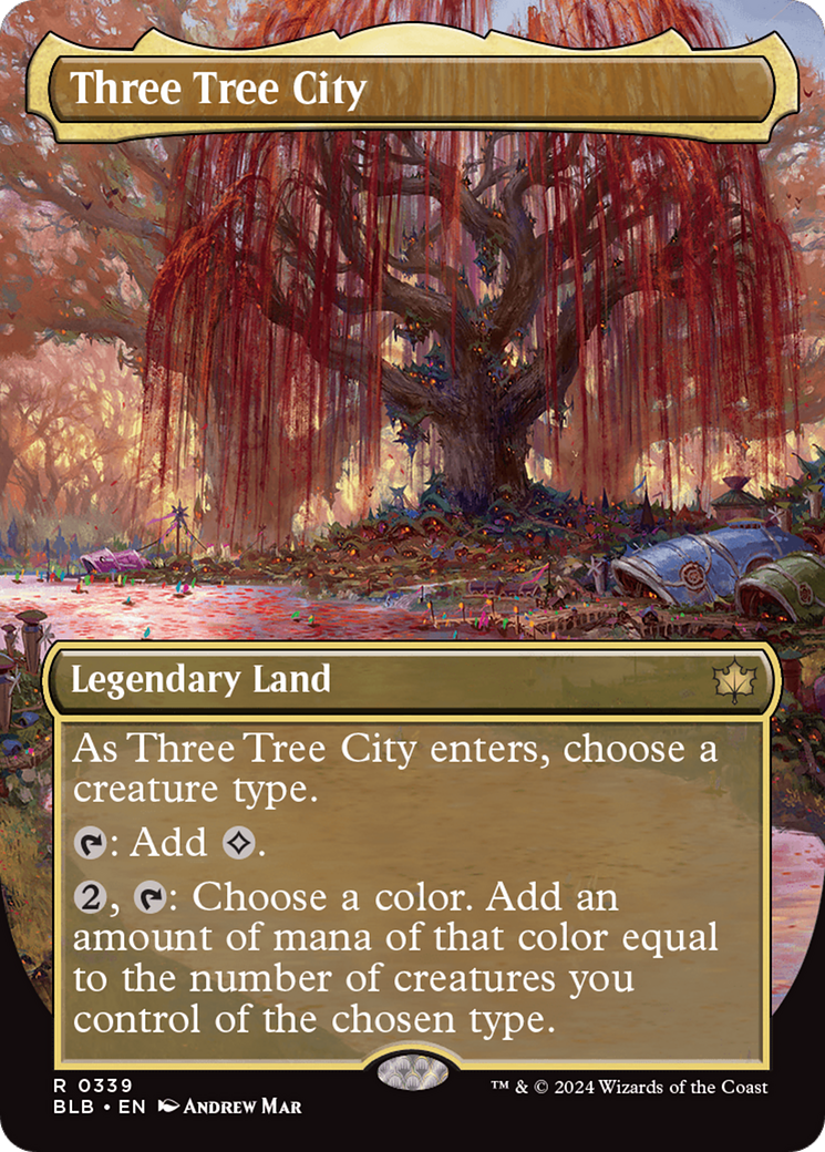 Three Tree City (Borderless) (0339) (BLB-339) - Bloomburrow (Borderless)