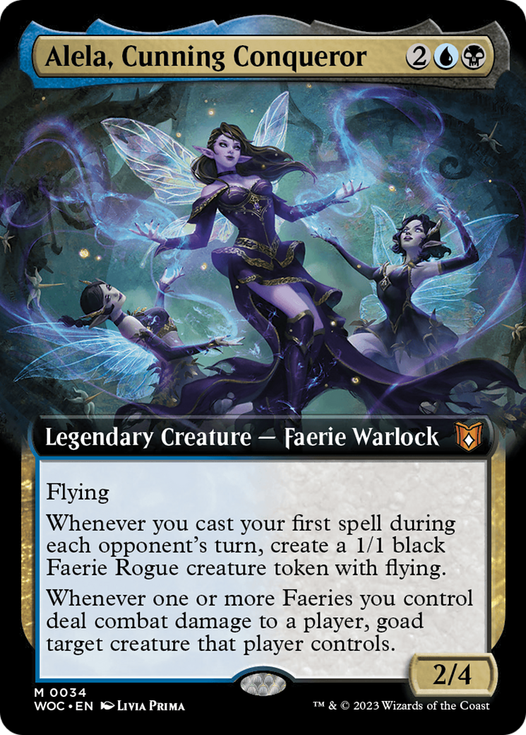 Alela, conquérante rusée (art étendu) [Wilds of Eldraine Commander] 