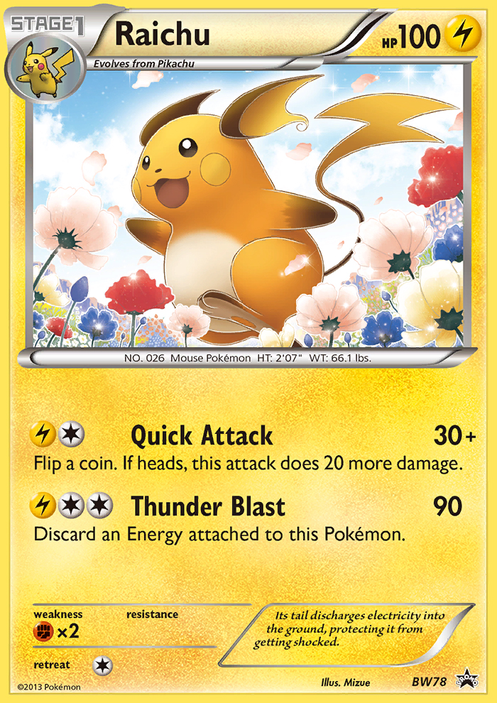 Raichu (BW78) [Noir et blanc : promotions Black Star] 