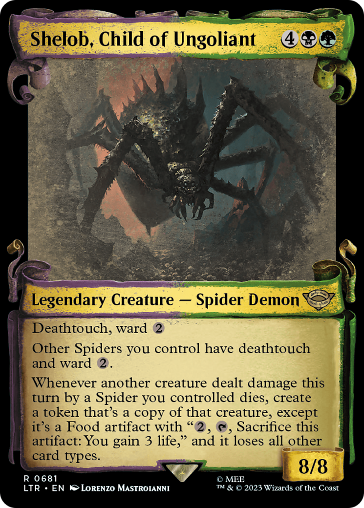 Shelob, enfant d'Ungoliant [Le Seigneur des Anneaux : Parchemins de présentation des Contes de la Terre du Milieu] 