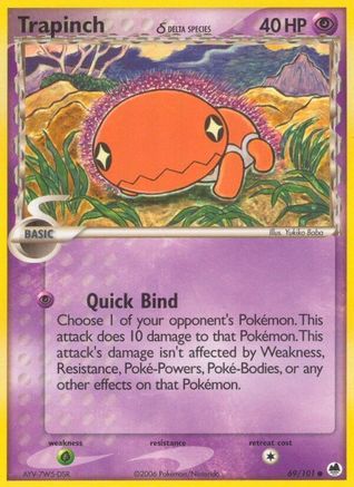 Trapinch (69/101) (Espèce Delta) (Estampillé) [EX : Dragon Frontiers] 